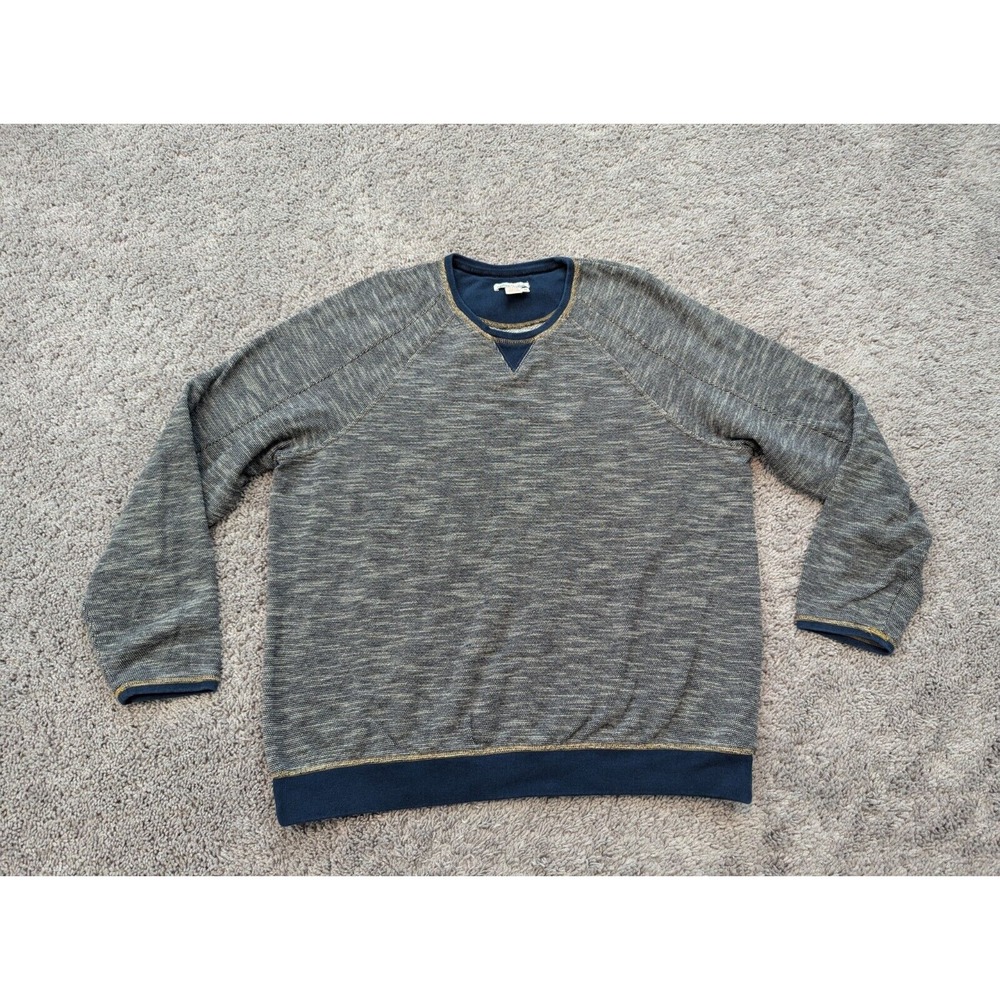 Carbon 2 Cobalt Pullover Mens Medium Sweater Gray Long Sleeve Crew‎ Neck Casual